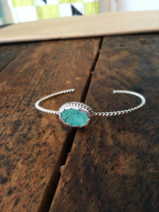 Scalloped Turquoise Cuff