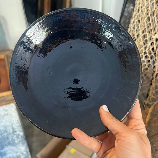 Blue clay salad plates