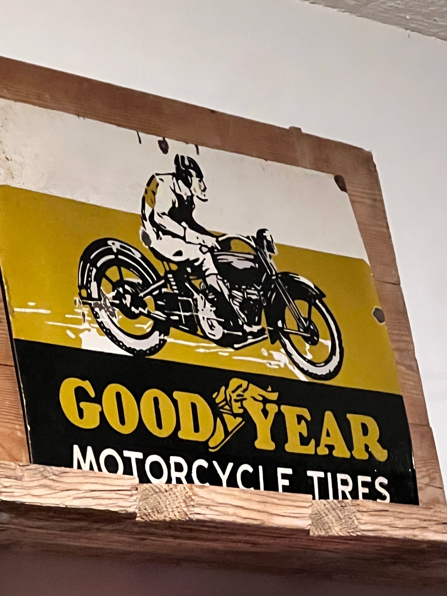 Rare Goodyear moto sign