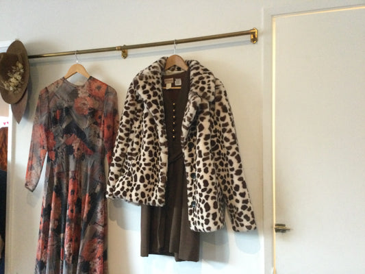 Fur Animal Print Coat