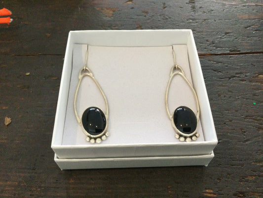 Black Obsidian Earrings
