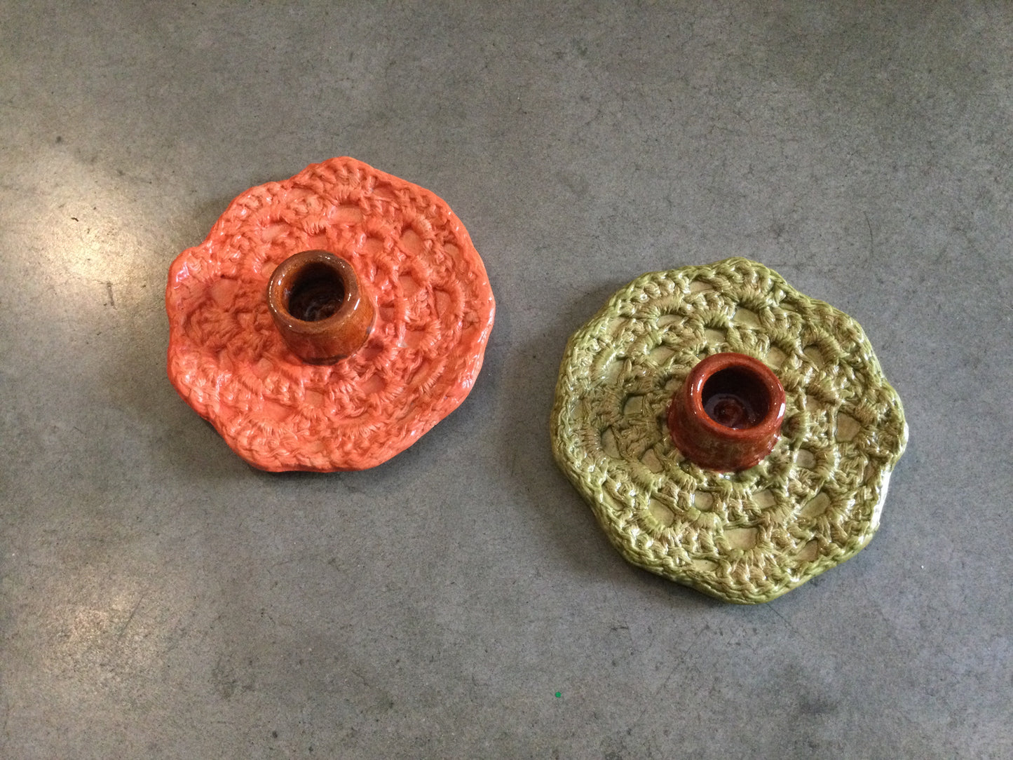 Medium Crochet Pattern Candlestick Holder