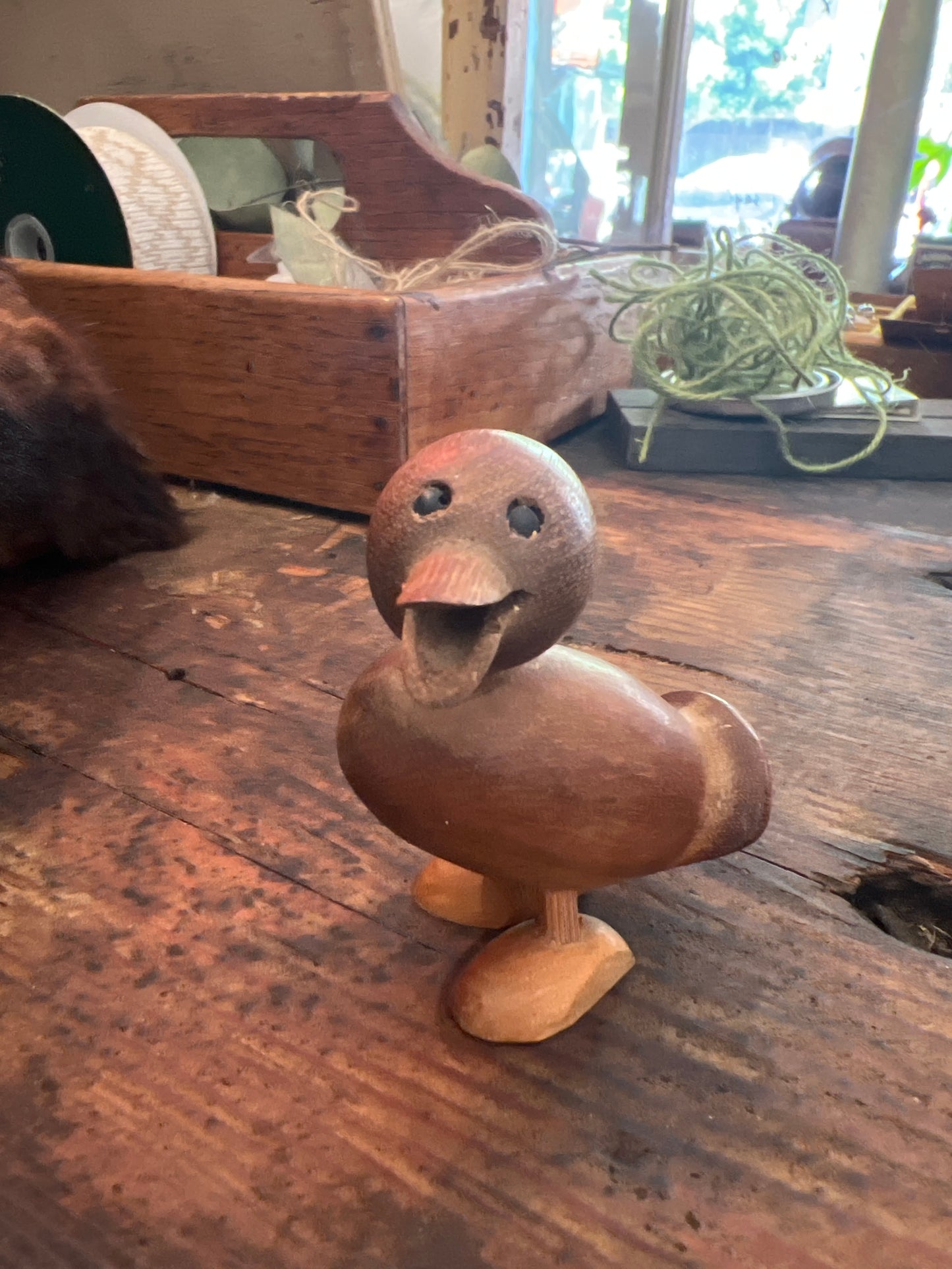 Vintage wooden duck