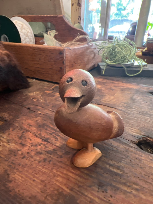 Vintage wooden duck