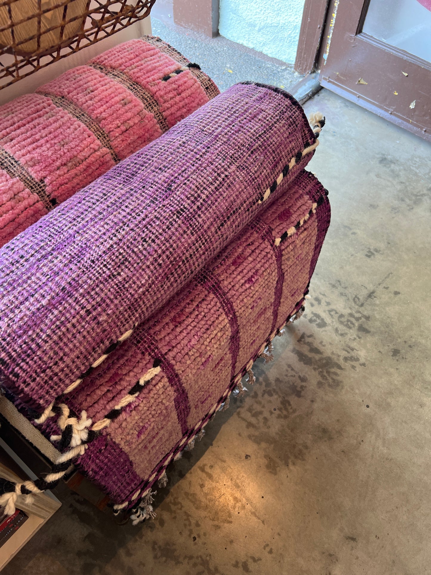 Vintage purple runner rug