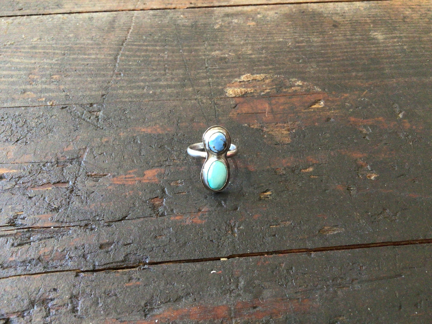 Turquoise Ring w/ Two Stones