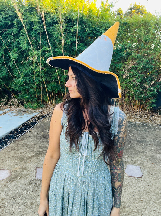 Yellow Quilted Witch Hat