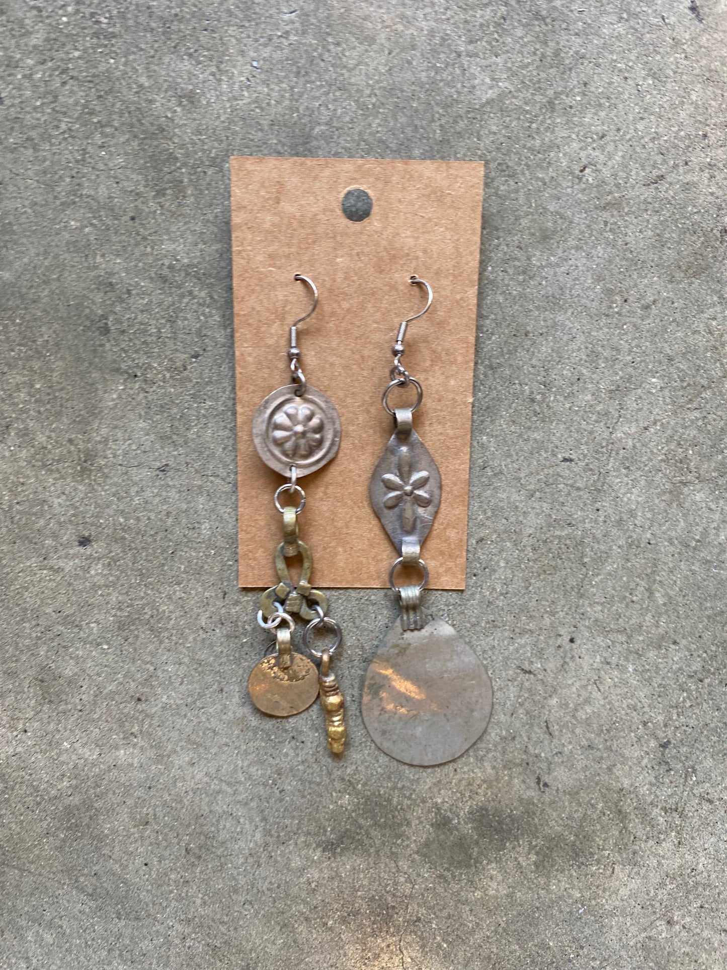 Vintage Kuchi Charms + Surgical Steel Earrings