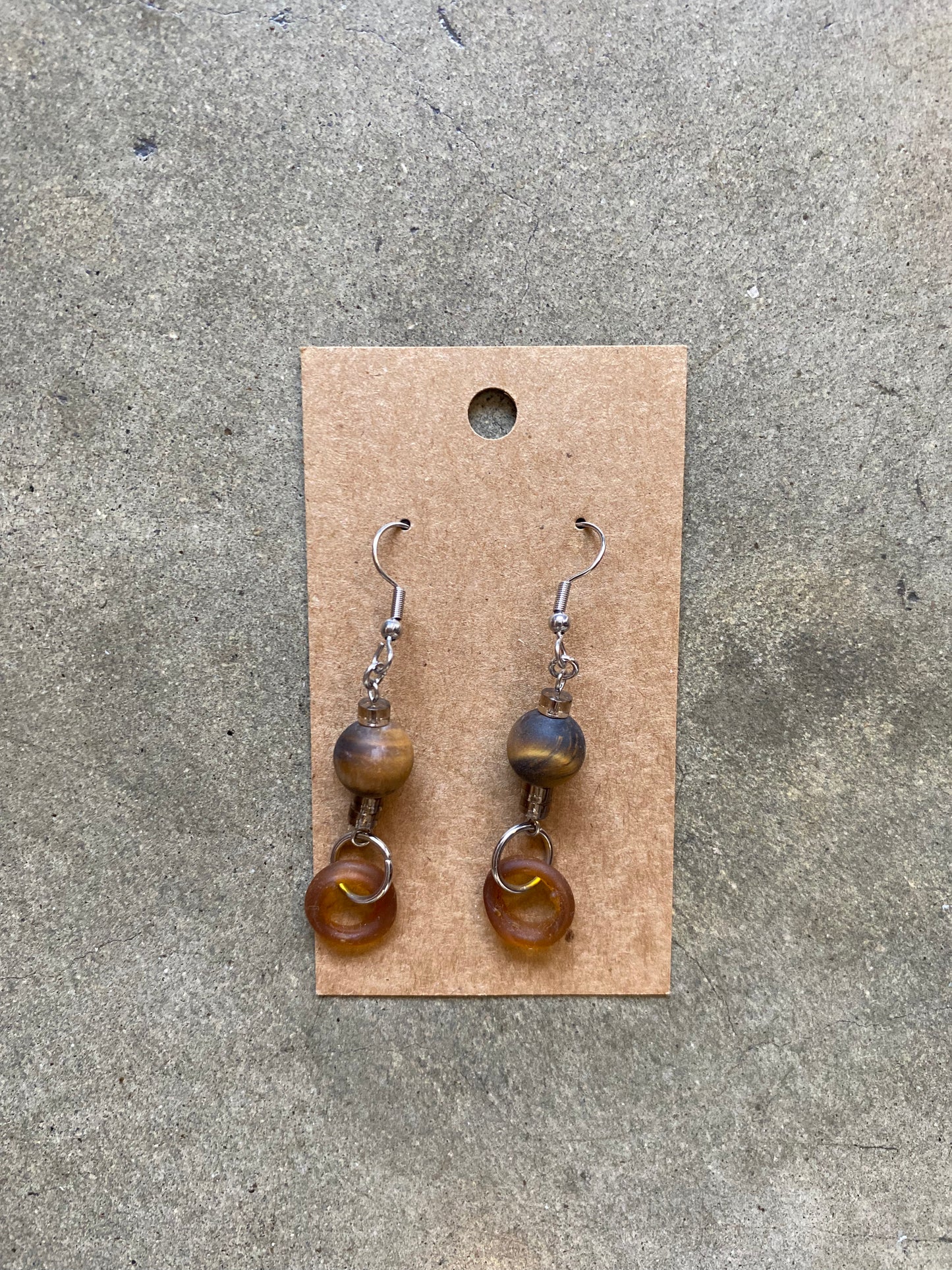 Smokey Quartz & Tiger’s Eye Earrings