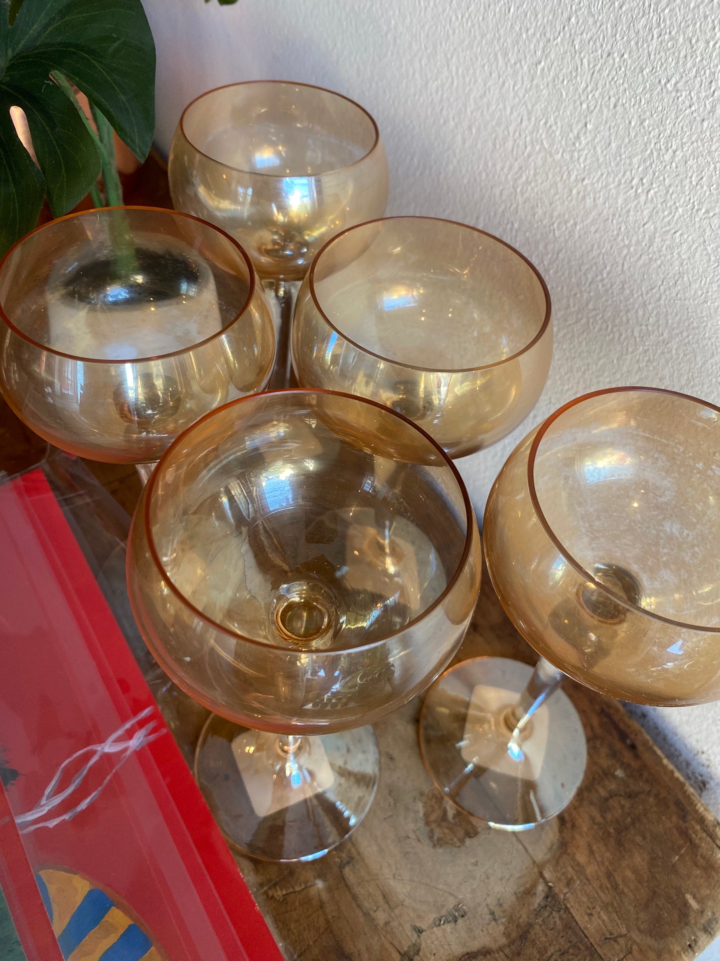 Art Deco Pink Champagne Glasses