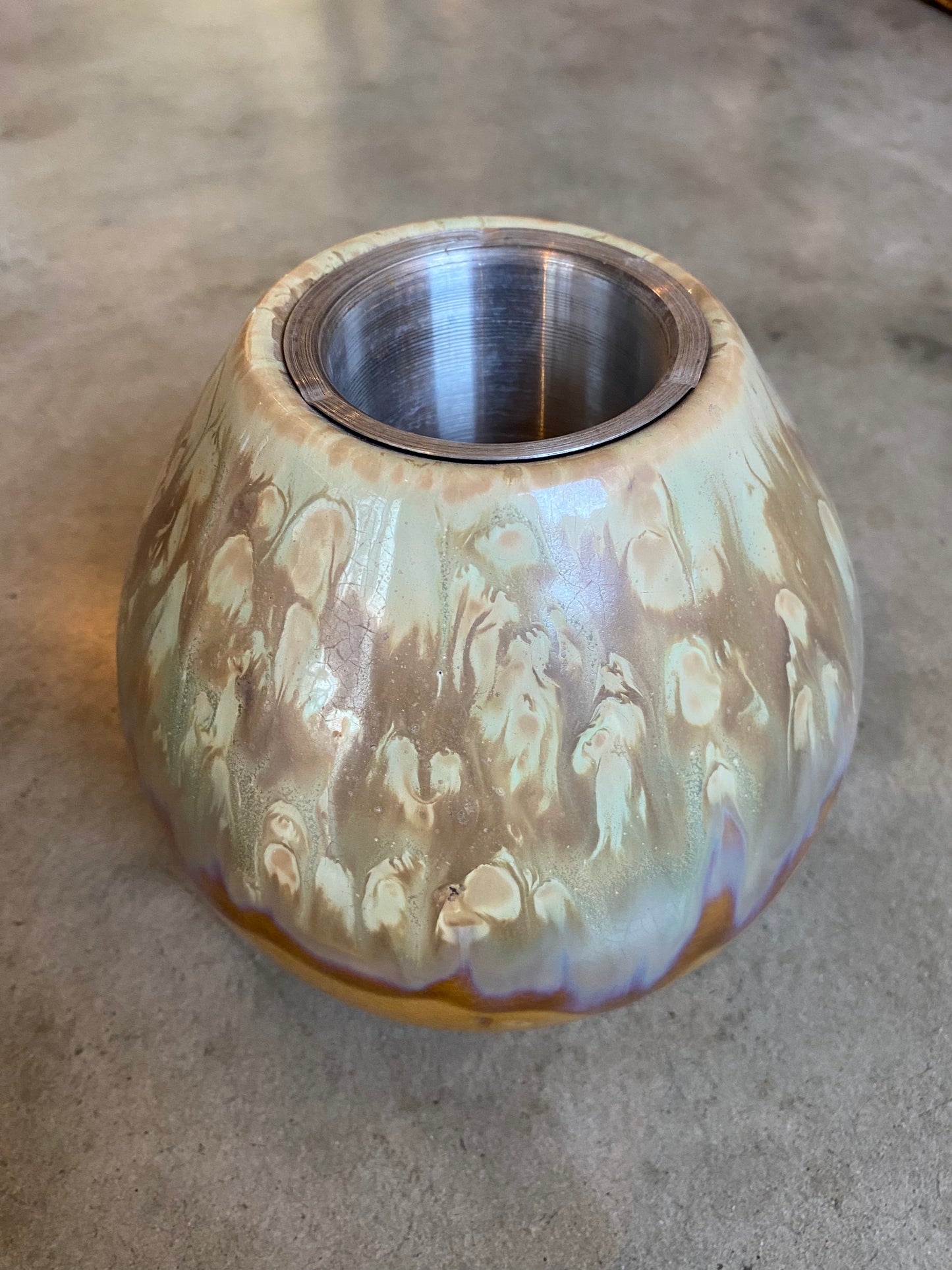 Drip Glaze Studio Pottery Vase/candle holders