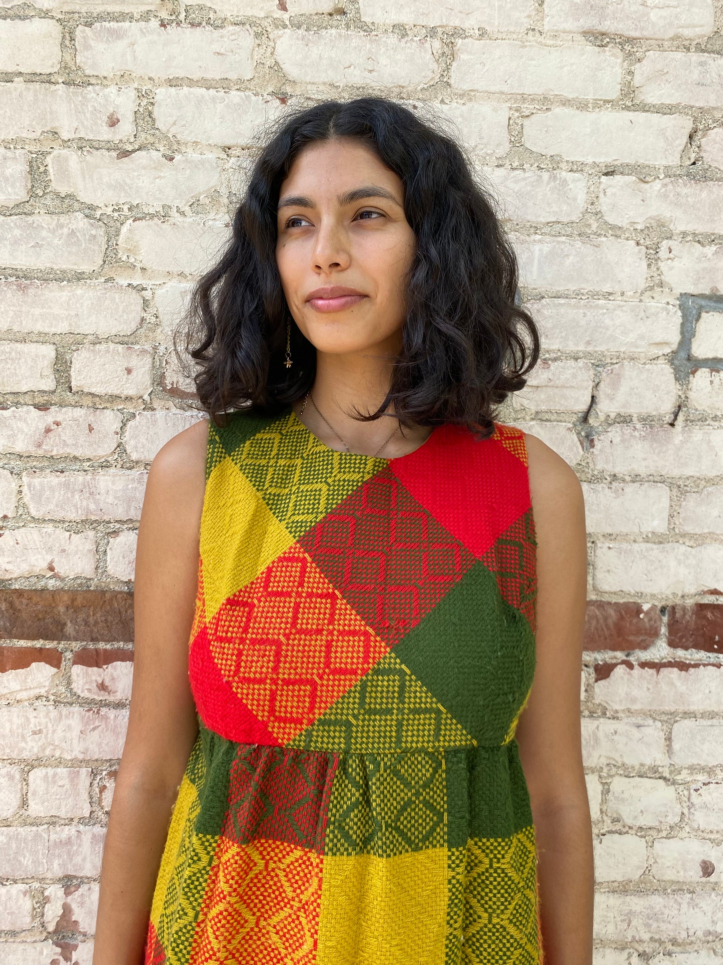 1970's Chas L Lewis Plaid Dress