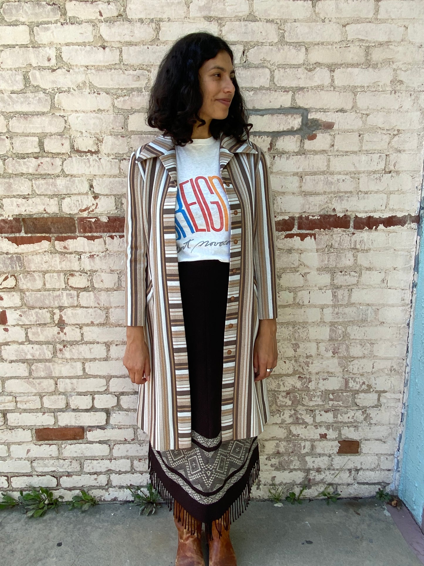 Vintage Striped Coat