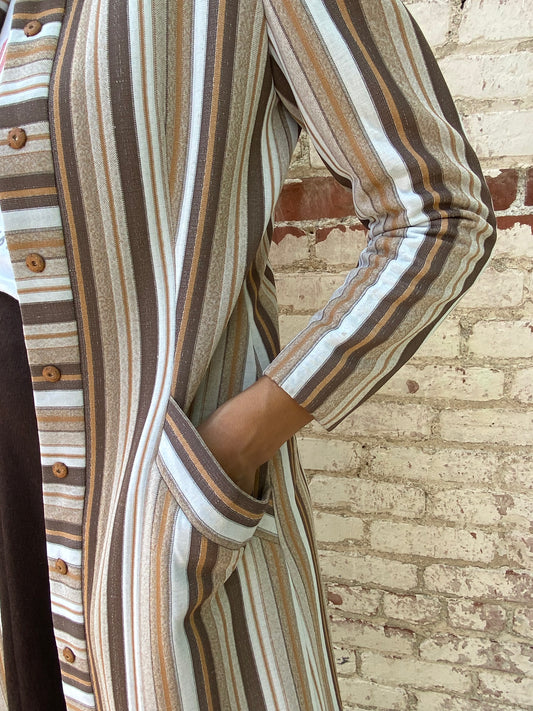 Vintage Striped Coat