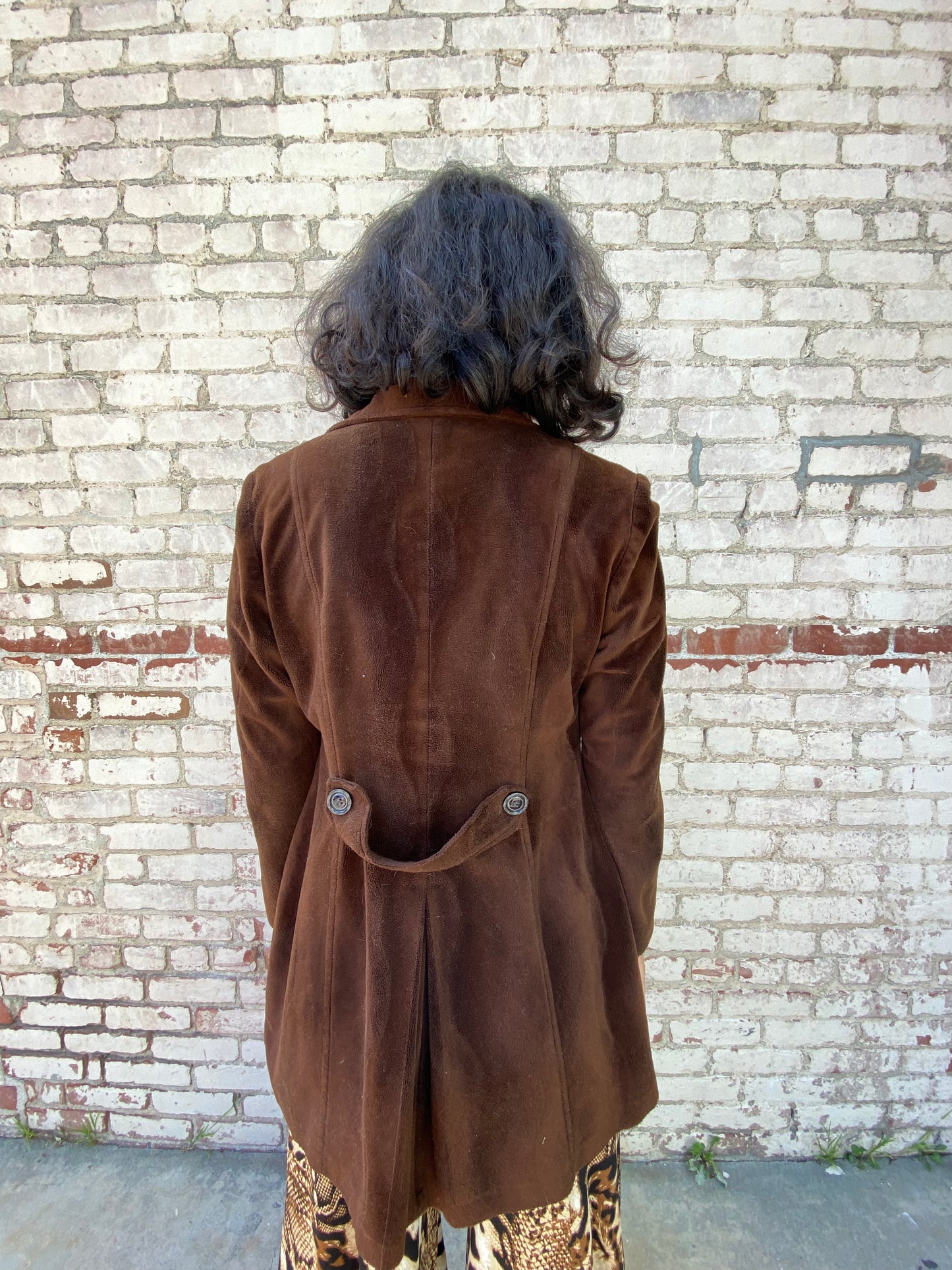 Brown Fuzzy Peacoat