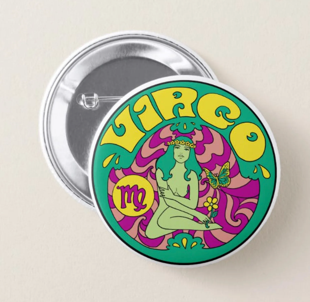 BUTTON Zodiac Virgo