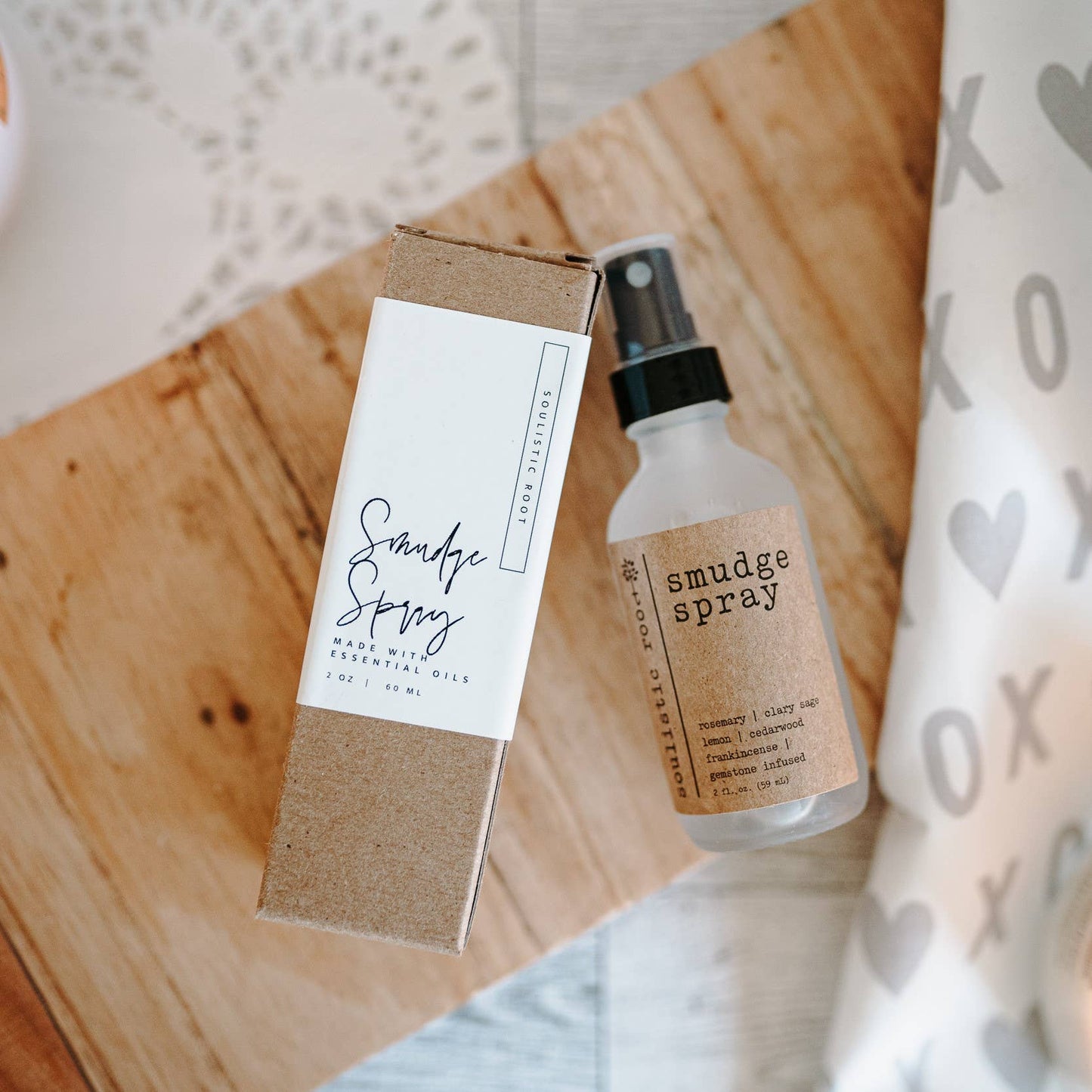 Smudge Spray | Essential Oil Room Spray w/ Amethyst Crystals