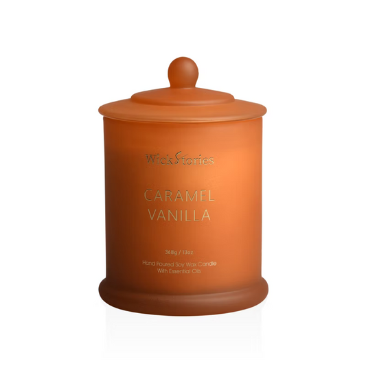 Caramel Vanilla Glass Jar Candles